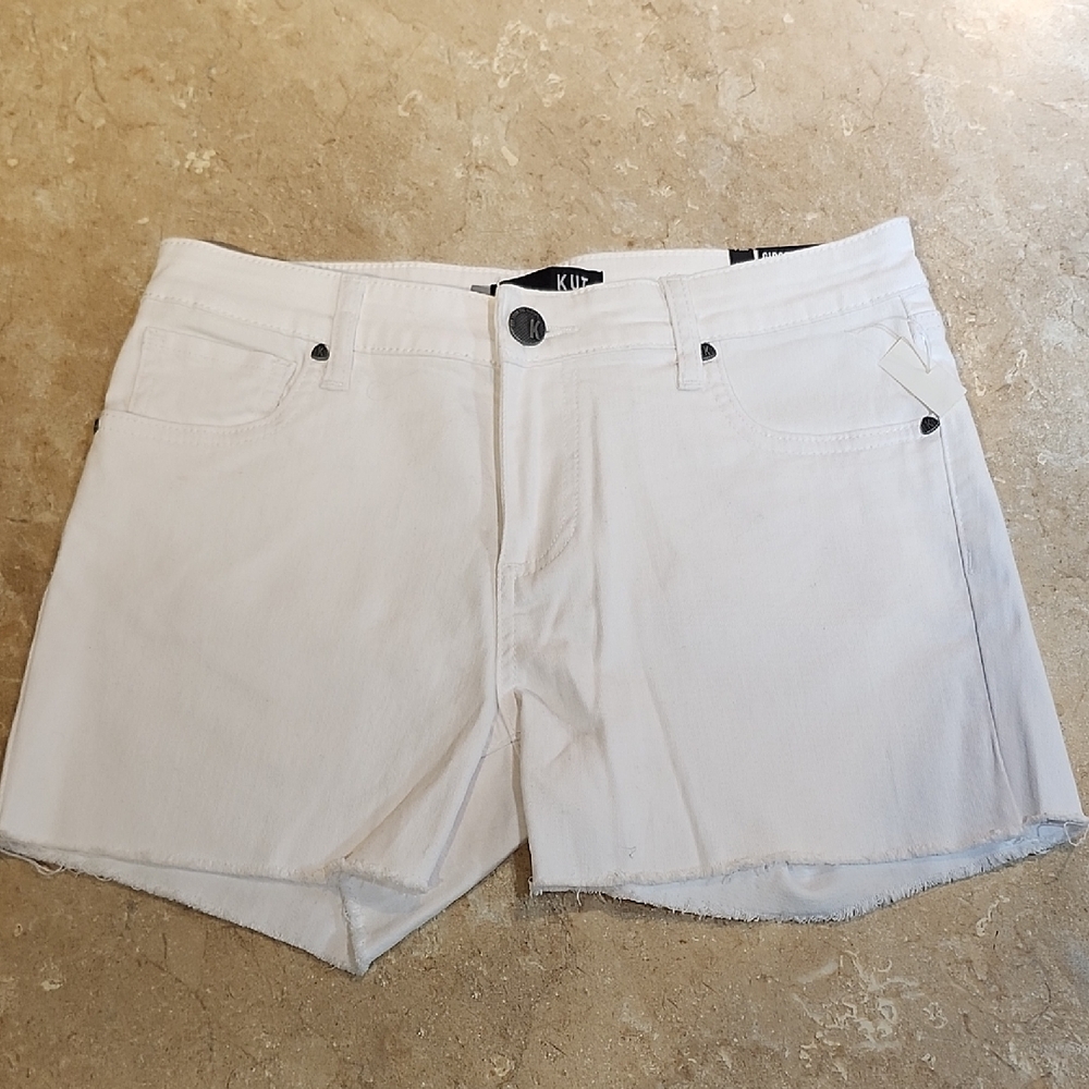 Kut from the Kloth White Gidget Jean Shorts